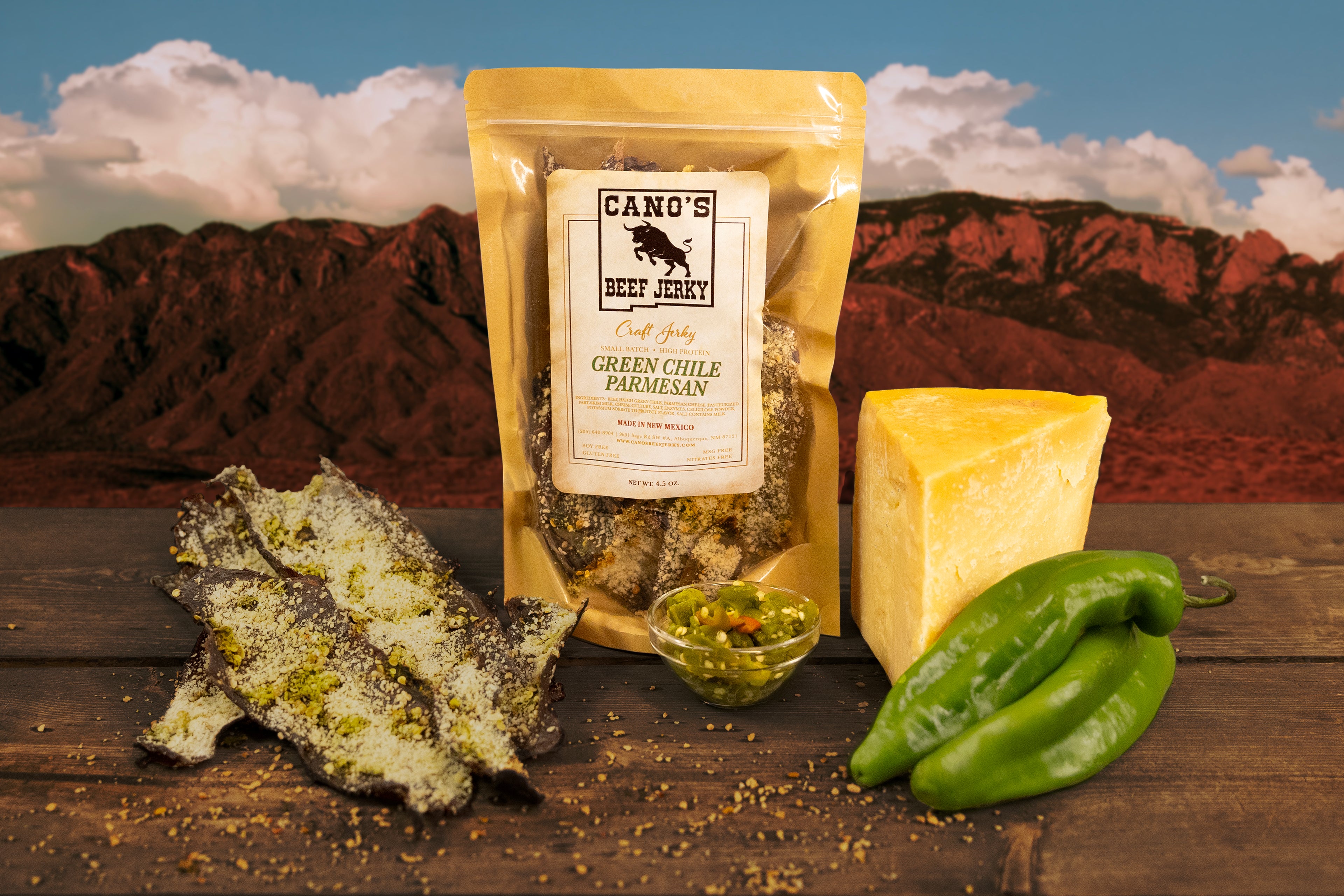 Hatch Green Chile Parmesan Beef Jerky