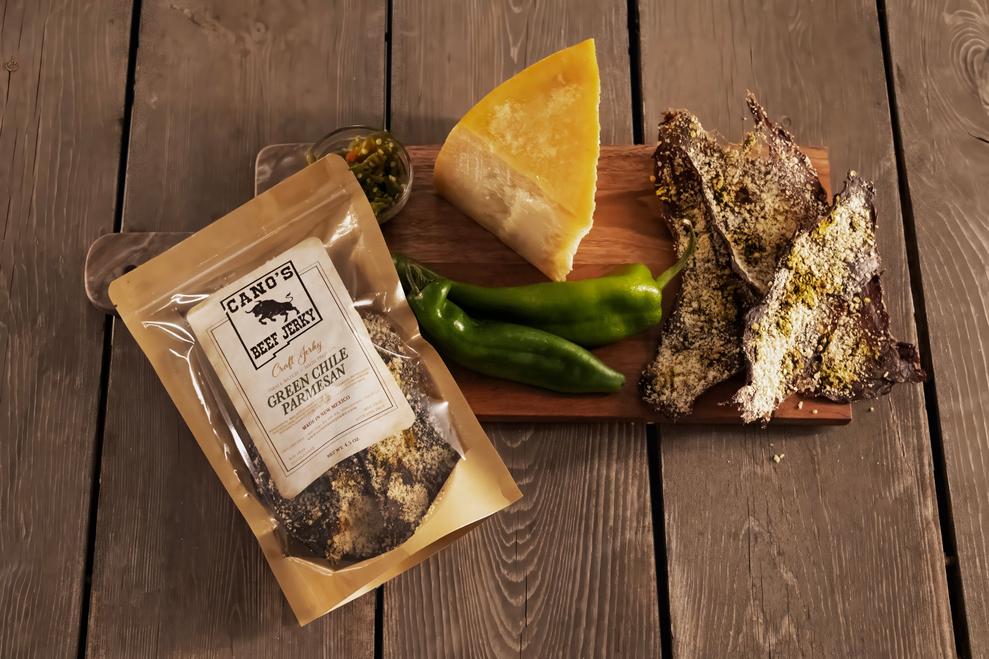 Hatch Green Chile Parmesan Beef Jerky